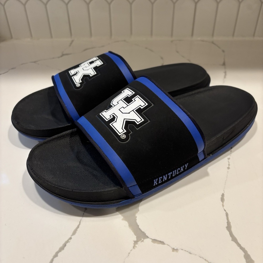 Nike Offcourt Kentucky Wildcats UK Slides Size 10 Black/Blue Sandals DD0529-002